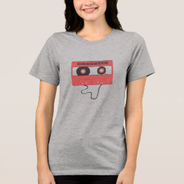 Triblenda Camiseta de cinta de casete