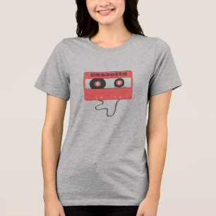Triblenda Camiseta de cinta de casete
