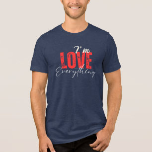 Triblenda Camiseta de cita romántica amo todo