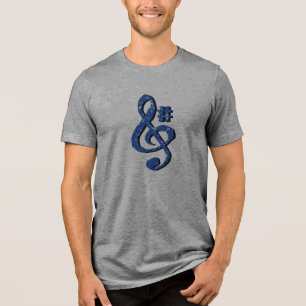 Triblenda Camiseta de clave de sol G#