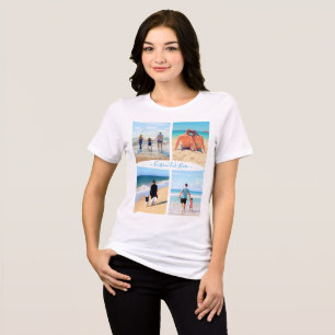 Triblenda Camiseta de Collage de fotos familiar con texto Pe