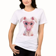 Camiseta de conejito lindo con chicle 
