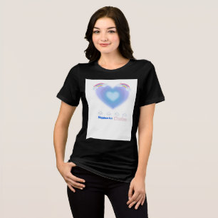 Triblenda Camiseta de corazón azul