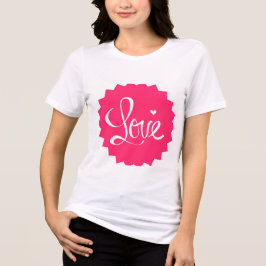 Triblenda Camiseta de corazón de amor rosa