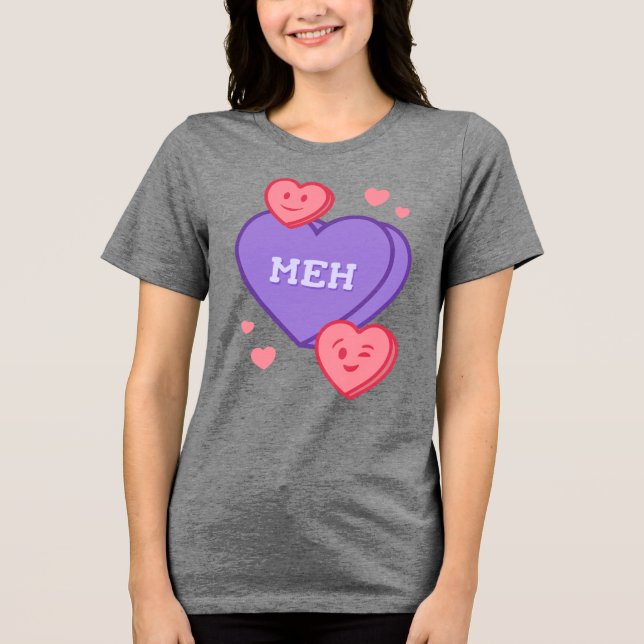 Triblenda Camiseta de Corazón de Conversación - Meh (Anverso)