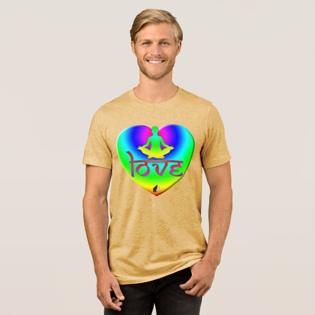 Triblenda Camiseta de Corazón de Intenciones de Arcoíris de  (Anverso Completa)