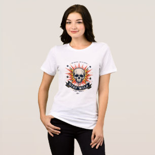 Triblenda Camiseta de cráneo Stay Wild