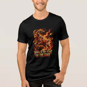 Triblenda Camiseta de cumpleaños Cabra de Fuego 2027 Año de
