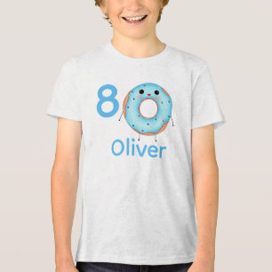 Triblenda Camiseta de cumpleaños con donut personalizada con