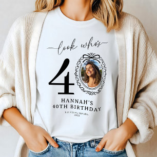 Triblenda Camiseta de cumpleaños con foto personalizada 'Mir