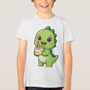 Triblenda Camiseta de cumpleaños de dinosaurio bebé lindo -