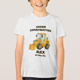 Triblenda Camiseta de cumpleaños de niño en construcción