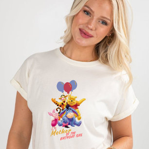 Triblenda Camiseta de cumpleaños de Pooh y amigos para mamá