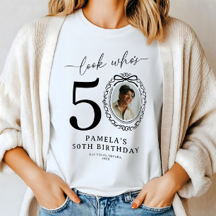 Triblenda Camiseta de cumpleaños personalizada con foto 'Mir