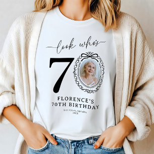 Triblenda Camiseta de cumpleaños personalizada con foto 'Mir