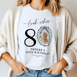 Triblenda Camiseta de cumpleaños personalizada con foto 'Mir