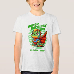 Triblenda Camiseta de Cumpleaños Super Especial - Nombre y E