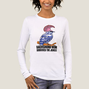 Triblenda Camiseta de Dachshund Mamá Sobrevivió a la Jungla