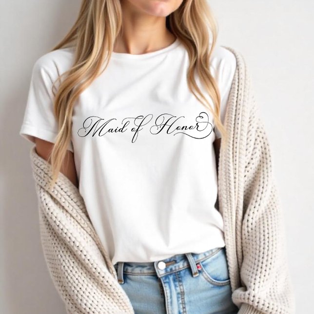 Triblenda Camiseta de Dama de Honor – Camiseta elegante para (Maid of Honor Tee)