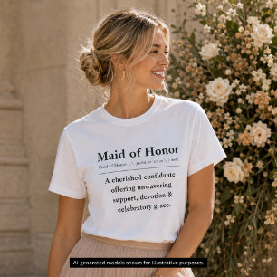 Triblenda Camiseta de Definición de Dama de Honor