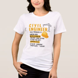 Triblenda Camiseta de definición de ingeniero civil
