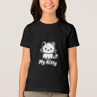 Triblenda Camiseta de dibujos animados de gatito lindo para