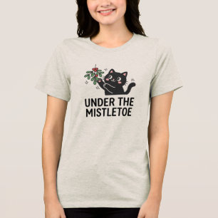 Triblenda Camiseta de dibujos animados de gato negro Jolly J