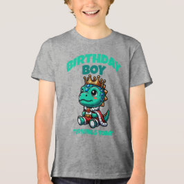 Triblenda Camiseta de Dinosaurio Cumpleañero - Edad Personal