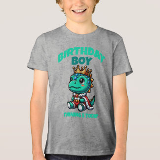 Triblenda Camiseta de Dinosaurio Cumpleañero - Edad Personal