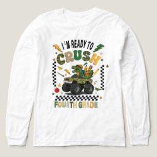 Triblenda Camiseta de dinosaurio en camión monstruo para vue