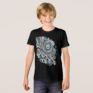 Triblenda Camiseta de diseño artístico de la paleta arcoiris