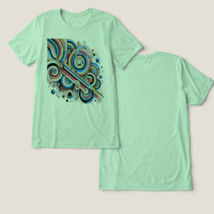 Triblenda Camiseta de diseño artístico de la paleta arcoiris