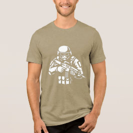 Triblenda Camiseta de diseño de casco de cráneo de jugador m