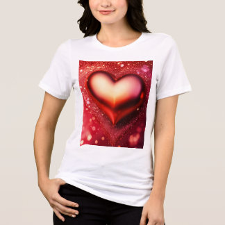 Triblenda Camiseta de diseño de corazón elegante - Muestre s