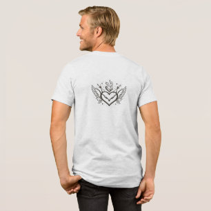 Triblenda Camiseta de diseño de corazón inspirada en el tatu