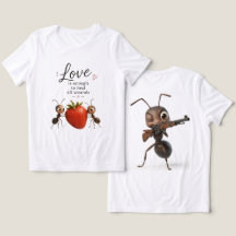 Camiseta de diseño divertido y adorable de hormiga
