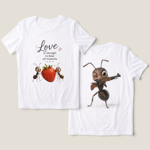 Triblenda Camiseta de diseño divertido y adorable de hormiga