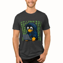 Camiseta de diseño geek de tecnología - Pingüino h