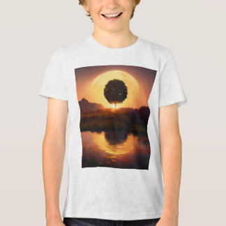 Triblenda Camiseta de diseño tradicional de tatuaje estadoun