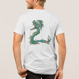 Triblenda camiseta de dragón y símbolo azteca