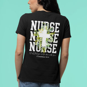 Triblenda Camiseta de enfermera de fe - Biblia cristiana ver