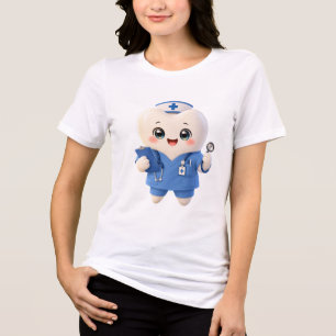Triblenda Camiseta de Enfermera Diente Adorable Regalo Den