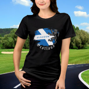 Triblenda Camiseta de Escocia, Glasgow, moda, Bandera escoce