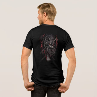 Triblenda 🐺 Camiseta de Escudo de Lobo de Luna de Sangre Pe