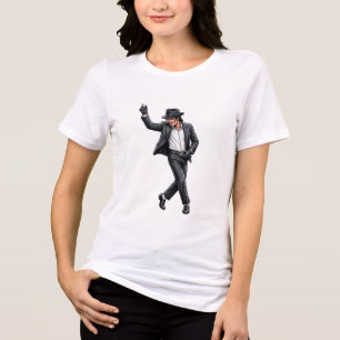 Triblenda Camiseta de estilo silueta de bailarín clásico