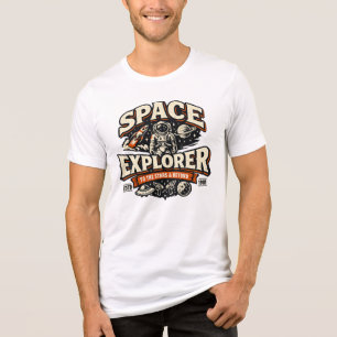Triblenda Camiseta de estilo vintage para explorador espacia