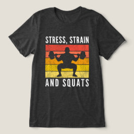Triblenda Camiseta de estrés, deformación y sentadillas, gim