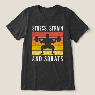 Triblenda Camiseta de estrés, deformación y sentadillas, gim