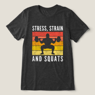 Triblenda Camiseta de estrés, deformación y sentadillas, gim