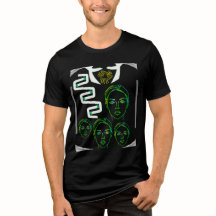 Camiseta de expresión facial libre Camiseta Tri-Bl